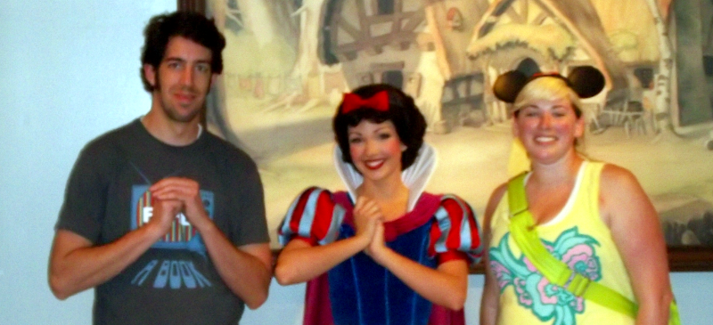 Yve and Mark with Snow White